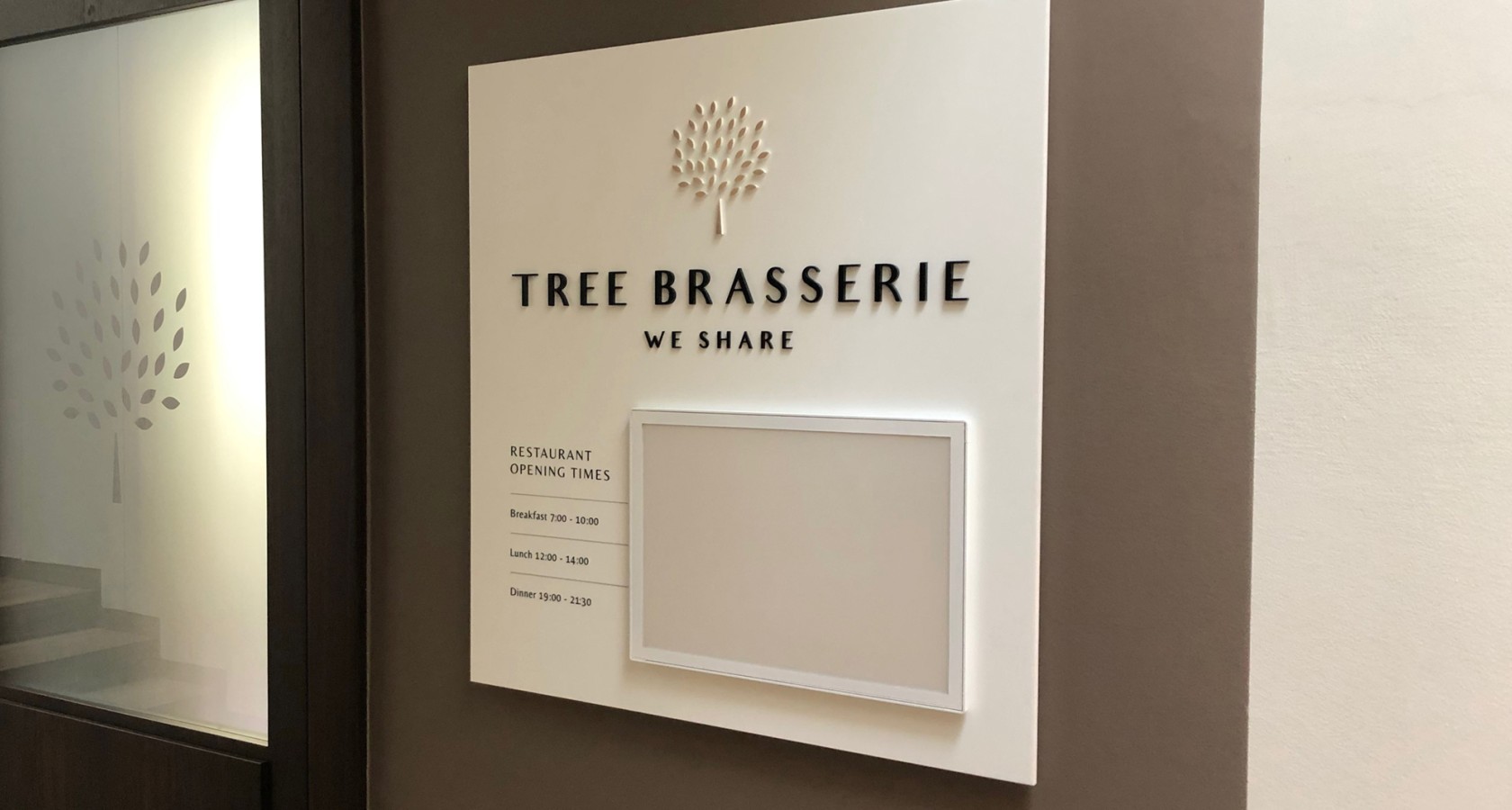 Targa incisa per ristorante