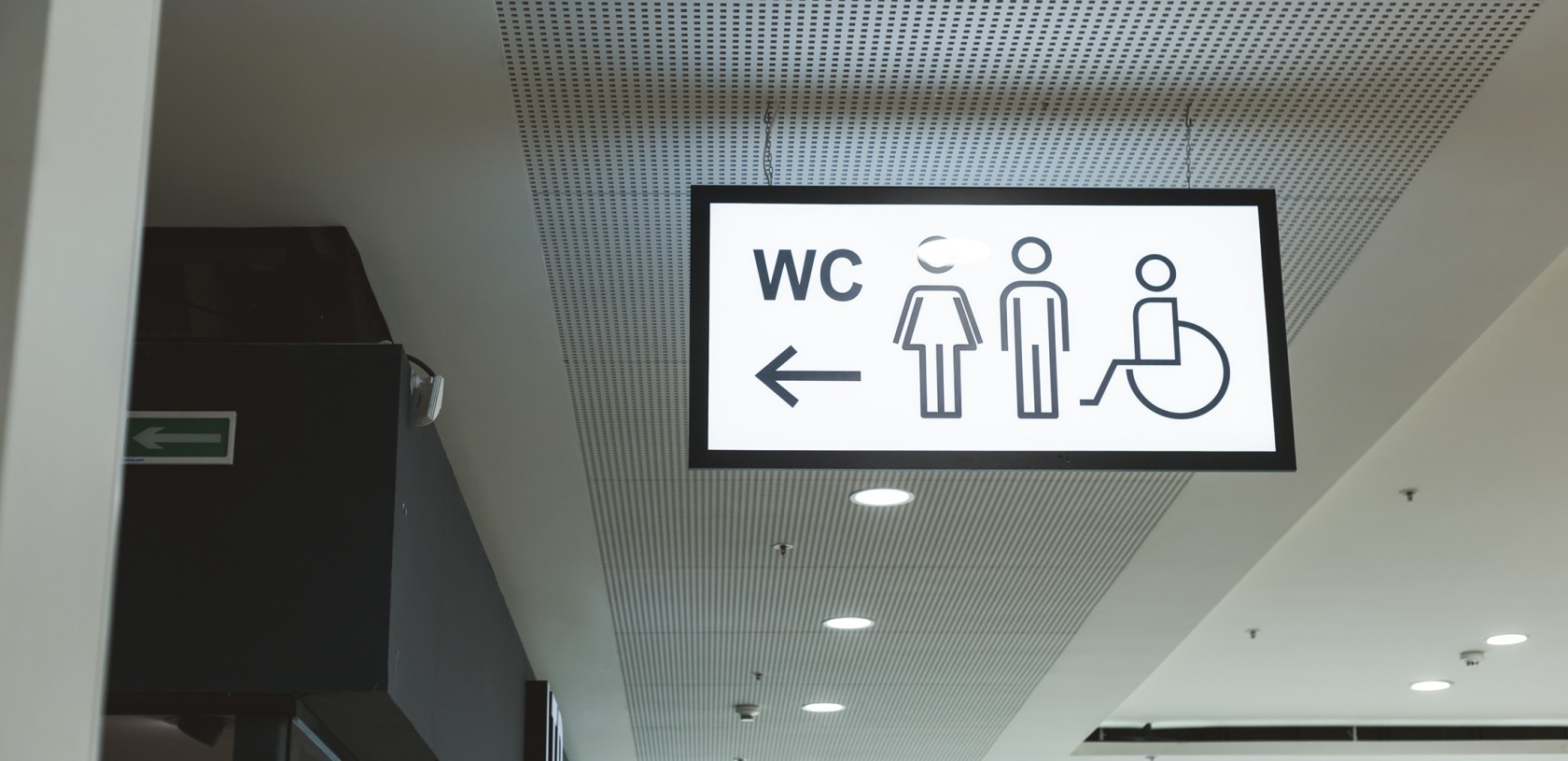 Insegna luminosa per WC